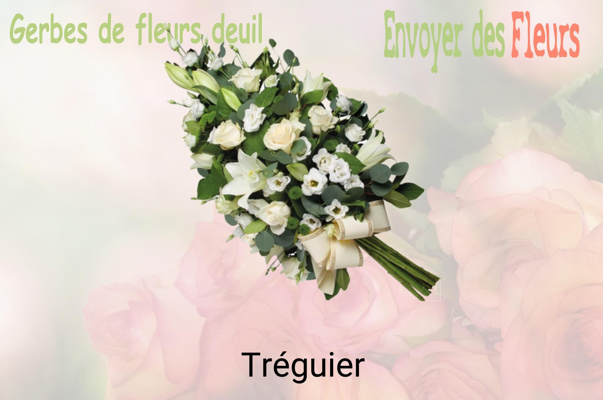 Gerbe de fleurs de deuil livrée à Tréguier